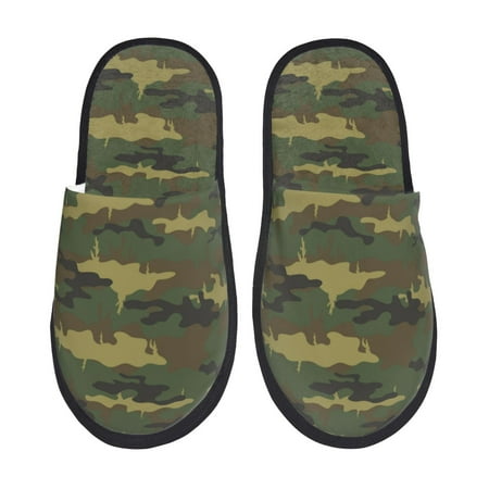 

House Slippers for Women Men - Dinosaur camouflage Warm Non-slip Mens Womens Slippers Cozy Slip-on House Shoes Bedroom Outdoor Indoor Slippers for Men