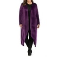 thumbnail image 5 of YouLoveIt Plus Size Women Velvet Cardigan Long Sleeve Loose Women Outerwear Long Sleeve Open Front Drape Cardigans Women Long Sleeve Shirt Women Velour Coat, 5 of 7