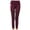 Port/Rose, variant on Women's High Waist Tummy Control Active Rib Trim Capri Leggings (Port/Rose, M)