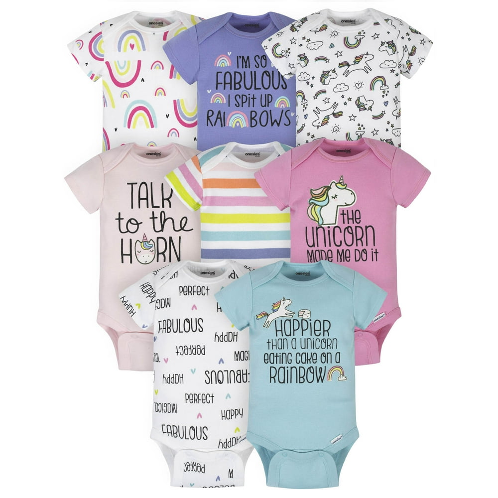 Onesies Brand Onesies® Brand Baby Girl Short Sleeve Onesies Bodysuits