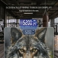 thumbnail image 3 of Bathroom Scale, Highly Accurate Digital Body Scale,Precisely Measures Weight up to 400 lbs-Oil Painting Of Angry Wolf With Beautiful Eyes, 3 of 4