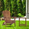 thumbnail image 6 of SUREGO Folding Adirondack Chairs Set of 2, Natural Wood Patio Lounge Chairs for Porch, Deck, Garden & Backyard - Heavy Duty 220lb Capacity, Easy Assembly, Space-Saving Foldable Design, Brown, 6 of 6