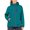 Green, variant on Womens Hiking Rain Jackets Outdoor Waterproof Coats Hooded with Five Pocket Full Zip Up Camping Windbreaker for Active Cycling Bike Climbing L