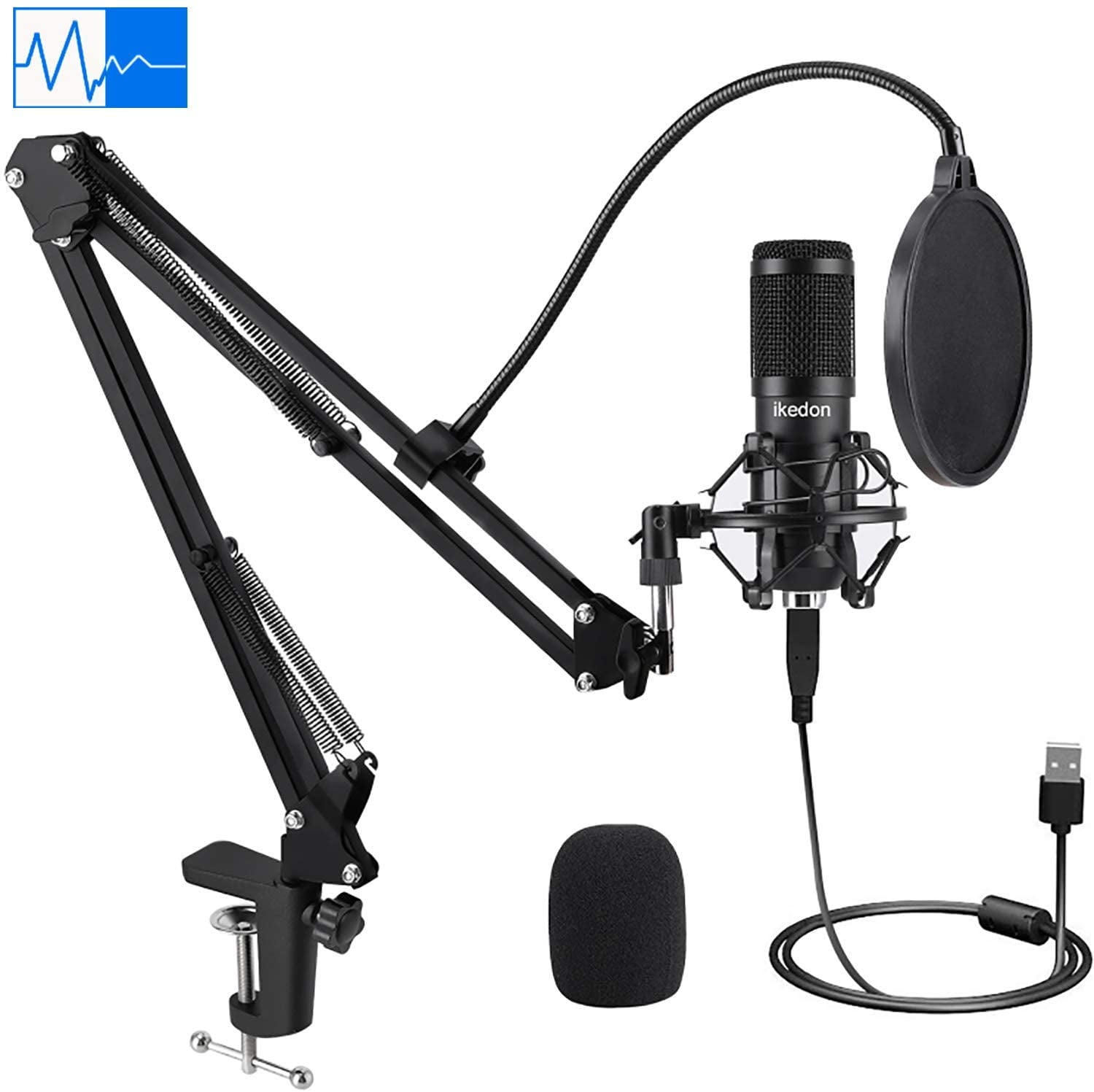 USB Microphone for Computer YouTube Videos,Voice Overs and Streaming Condenser Recording USB Microphone PC Microphone for Mac & Windows,Professional Plug&Play Studio Microphone for Gaming Podcast 