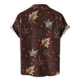 thumbnail image 4 of Floenr Mens T Shirts,Men Casual Buttons Beach Turndown Solid Fashion Single-breasted Short-sleeved Shirt, 4 of 5