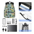 thumbnail image 5 of Haiem Hawaiian Style Lightweight Backpack for School, Classic Basic Water Resistant Casual Daypack for Travel with Bottle Side Pockets, 5 of 7