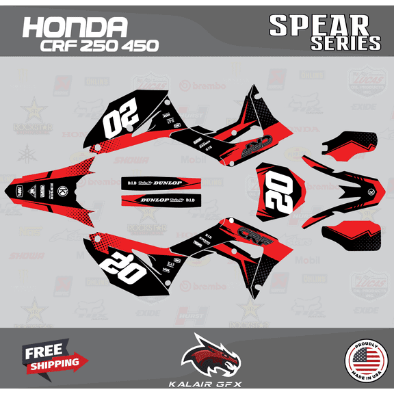 Kalair GFX Graphics Kit for Honda CRF250R (2018-2021) Spear Series