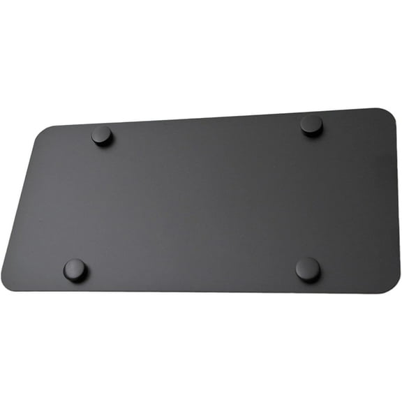 LFPartS Blank Stainless Steel License Plate (12"x6", Black Matte)