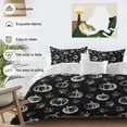 thumbnail image 3 of Fall Pumpkin Bedding Duvet Cover Set Twin Size 4 Pieces Maple Leaf Thanksgiving Black Background Bedding Set with Zipper Closure, 1 Comforter Cover 68x86 Inches 1 Flat Sheet & 2 Pillow Cases, 3 of 7