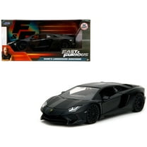 Jada 36152 1-24 Scale Shaws Lamborghini Aventador Furious 7 2015 Movie Fast & Furious Series Diecast Model Car - Matt Black