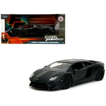 Jada 36152 1-24 Scale Shaws Lamborghini Aventador Furious 7 2015 Movie Fast & Furious Series Diecast Model Car - Matt Black