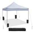 thumbnail image 2 of VICTAL 10' x 10' Pop-up Canopy with Straight Legs Wedding Party Tent Folding Gazebo Beach Canopy with Carry Bag, Gray, 2 of 7