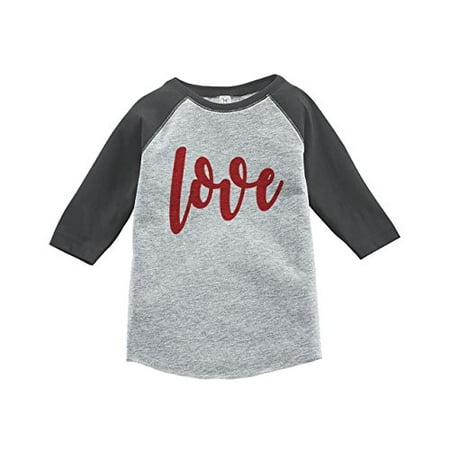 

Custom Party Shop Kids Love Happy Valentine s Day Grey Raglan