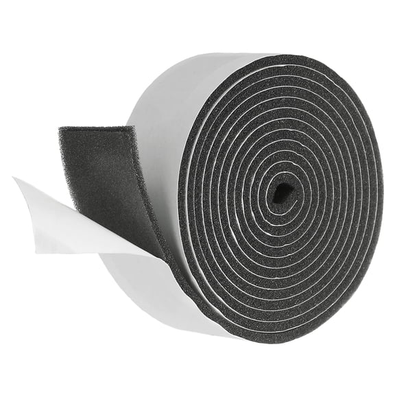 Weather Stripping Door Seal, 1-3/16" x 1/8" Adhesive Foam Tape Seal Soundproof Insulation Strips for Door Frame Window Gaps (6.5 Feet)