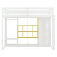 thumbnail image 4 of Harper & Bright Designs Twin Size Loft Bed with Wardrobe, Multifunctional Loft Beds Frame with Shelves and Cabinet for Bedroom, Yellow+White, 4 of 15