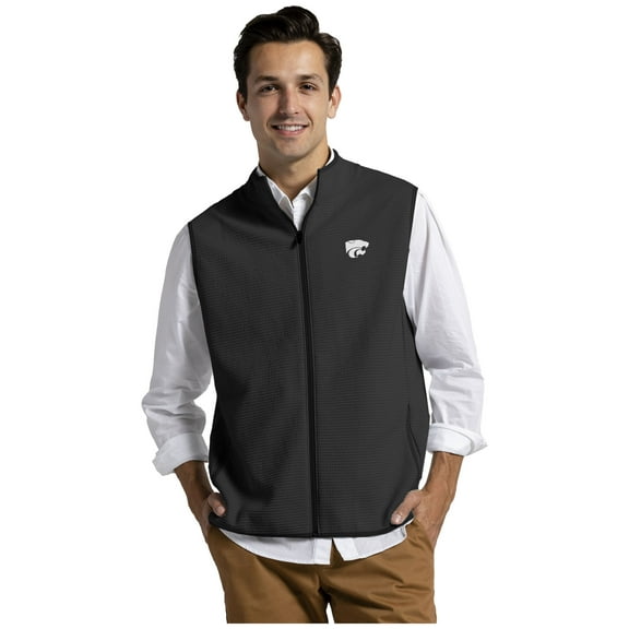 Men's League Collegiate Wear  Black Kansas State Wildcats Summit Full-Zip Vest