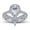 Suit, variant on V-Shaped Simulated Diamond Ring: Silver Geometric Design European American Style Wedding Ring
