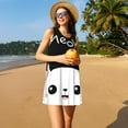 thumbnail image 3 of Defioc Cat Meow Pattern Women's Summer Dresses 2025 Beach Casual Sleeveless Tank Loose Sundress Beach Vacation Clothes with Pocket -X-Large, 3 of 7