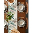 thumbnail image 2 of Sage Green Tropical Leaves Table Runner 90 Inches, Watercolor Botanical Bed Runner Dresser Scarves Tabletop for Indoor Outdoor Parties/Ceremony/Banquet, 13" x 90", 2 of 8
