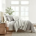 thumbnail image 2 of Levtex Home - Monroe Stripe Duvet Cover Set - Twin Duvet Cover (68 x 88in.) + One Standard Pillow Case (26 x 20in.) - Grey, White, and Charcoal - Striped - Cotton, 2 of 7