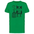 thumbnail image 1 of Bird Confused By Cat Tee Men's -Image by Shutterstock, 1 of 2