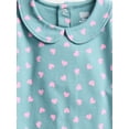 thumbnail image 2 of Wonder Nation Baby Girls Collared Bodysuit with Long Sleeves, Sizes 0-24 Months, 2 of 3