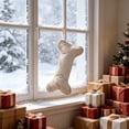 thumbnail image 4 of Large Dog Bone Pattern Fleece Christmas Stocking, Cute Cozy Soft Holiday Decorative Gift Sock, Christmas Hanging Stocking for Fireplace Mantel, Xmas Home Decoration Pet Ornament, Beige, 4 of 7