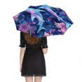 thumbnail image 5 of Pink Flower With Hammerhead Shark Rain Umbrella Sun Protection Sun Umbrella Parasol Folding Umbrella Black Glue, 5 of 9