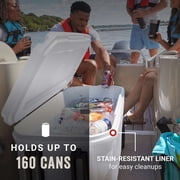 Coleman Classic 100 Qt Marine Hard-Sided Rolling Cooler with Wheels, Ice Chest, White
