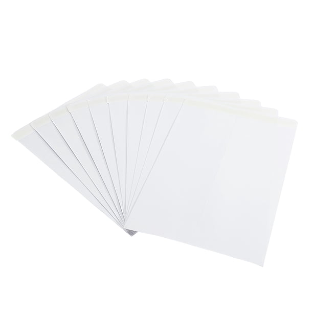 Moneda Sobres, 25 Paquetes #7 Autoadhesivo Negocio Catálogo Correo Pequeño Artículos Sello Almacenamiento Paquetes para Oficina, Blanco