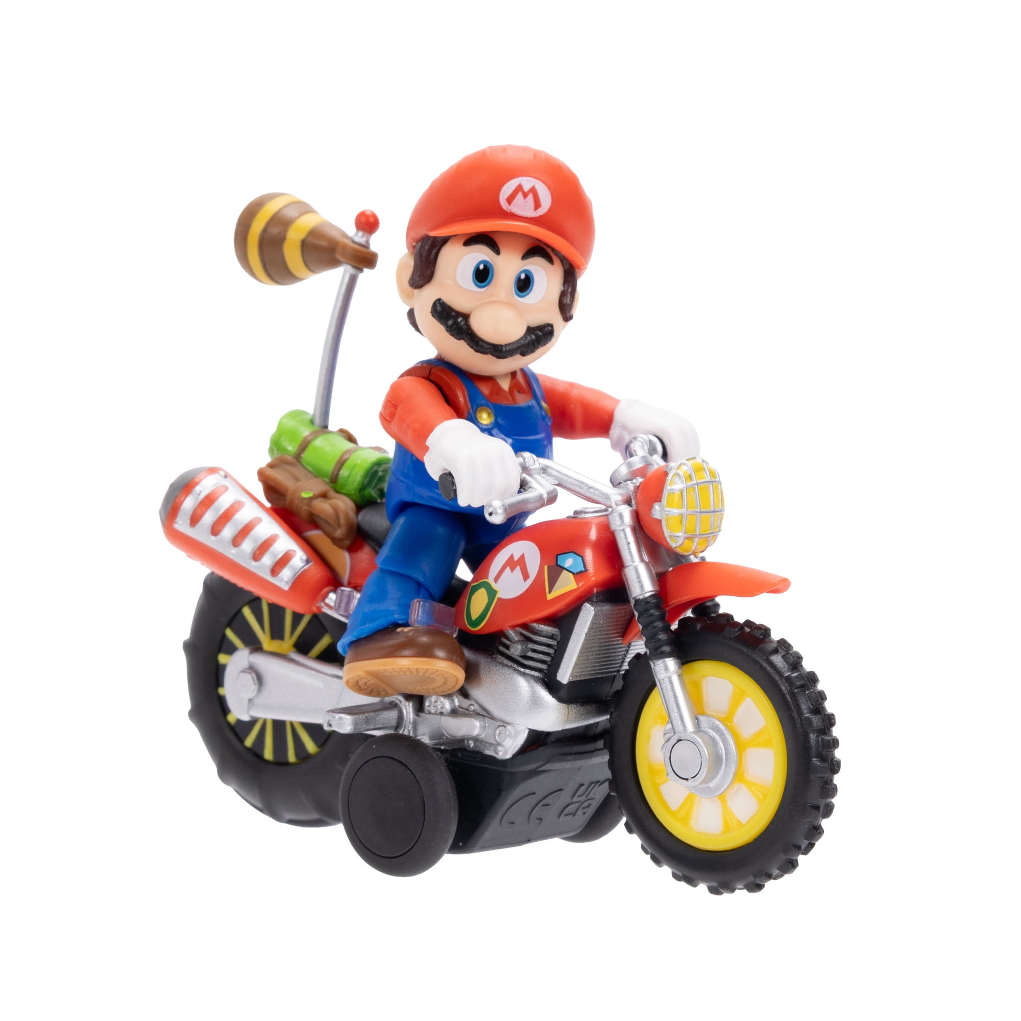 The Super Mario Galaxy Movie – 2.5 inch Action Figure with Pull Back Motorcycle – Mario