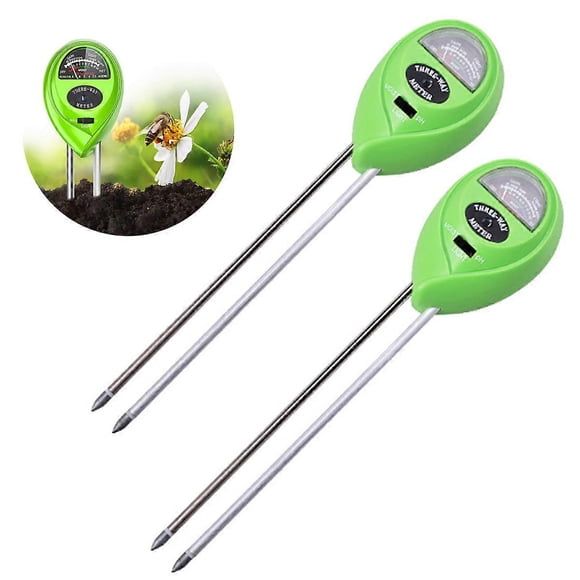 Soil Tester,3-in-1 Soil Test Kit with Moisture,Light and PH Test,Soil Moisture Meter,Great-2PCS light green