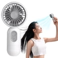thumbnail image 2 of CoreLiving Small Personal Fan, Mini Handheld Fan with USB Rechargeable Power and 3 Speed Control, Portable Travel Hand Fan for Stylish Cooling and Outdoors, 1 Pack, 2 of 10