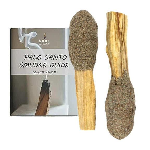 Soul Sticks 2 Pack White Sage Palo Santo Pops with Herbs, Resin and Palo Santo Powder