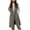 Gray, variant on Lovskoo Women's Sleeveless Long Blazer Vest Casual Double Breasted Open Front Elegant Office Cardigan with Pockets Gray