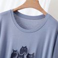 thumbnail image 6 of CHUMUD Nightgowns for Women Short Sleeve Sleepdress Modal Soft Cute Cat Print Pajama Dress Summer Casual Pjs Lounge Midi Dress, 6 of 9
