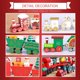 thumbnail image 5 of Decoración de escritorio para celebraciones festivas y diversión en el jardín de infantes: mini tren navideño de madera de edición blanca, 5 of 6