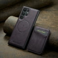 thumbnail image 2 of for Samsung Galaxy S22 Ultra Case [Compatible with MagSafe] with Removable Card Holder Magsafe case Wallet 2 in 1 Detachable Back Cards Slot Premium PU Leather Magnetic Car Holder Mount case, Purple, 2 of 10