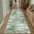 thumbnail image 4 of BERTHMEER 2'x6' Runner Rugs for Hallway Bathroom Kitchen Bedroom Entryway Non Slip Washable Abstract Green Modern Contemporary Runner Rugs, 4 of 7