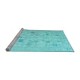 thumbnail image 2 of Ahgly Company Machine Washable Indoor Rectangle Oriental Light Blue Traditional Area Rugs, 4' x 6', 2 of 4