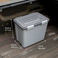 thumbnail image 4 of IRIS USA 30lbs/32qt Dog Food Storage Container with 2 Cup Scoop, Gasket Seal Lid, Gray/Dark Gray, 4 of 7