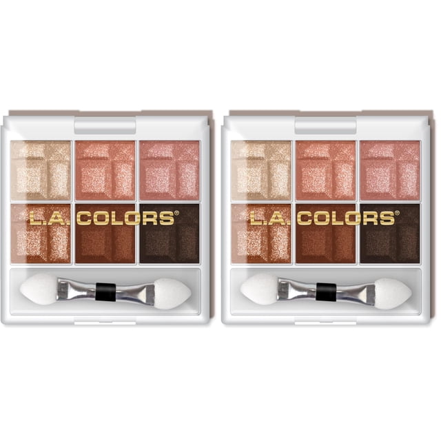 Sombra de ojos L.A. COLORS Earthy CES461, 6 colores (paquete de 2)