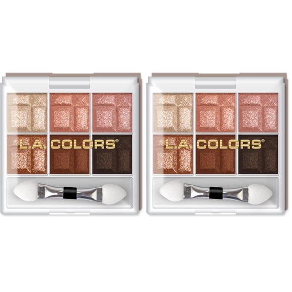 Sombra de ojos L.A. COLORS Earthy CES461, 6 colores (paquete de 2)