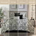 thumbnail image 4 of Lanco Black and White Comforter Set California King Size , 7 Piece Clip Jacquard Floral Bedding Set , All Season Comforters, 4 of 7
