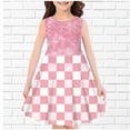 thumbnail image 2 of Edvintorg 4-14Years Summer Dresses for Kids Fashion Flower Printing Round Neck Sleeveless Casual Beach Dress Vacation Sundress for Kids Girls School Outfits Vestido, 2 of 3