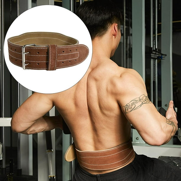 Weight Lifting Belt for Men, Bodybuilding & Fitness for Training Workout,  Squats, Lunges , Brown, XL 