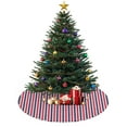 thumbnail image 3 of 30 Inch Christmas Tree Skirt – Velvet Plush Tree Mat, Soft Thickened Polyester with Red Ties, Single-Sided Printing, Available in 30in/36in/48in, Perfect for Holiday Xmas Tree Decoration, 3 of 7