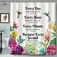 thumbnail image 3 of Boho Shower Curtain Bath Curtain Hotel Grade, Spa Like Bath Curtain Home Decoration Ideal to Brighten Up Your Bohemian Bathroom at Home Winter Snowman Bathroom Decor Curtain with 12 Hooks, 35x72 Inch, 3 of 6