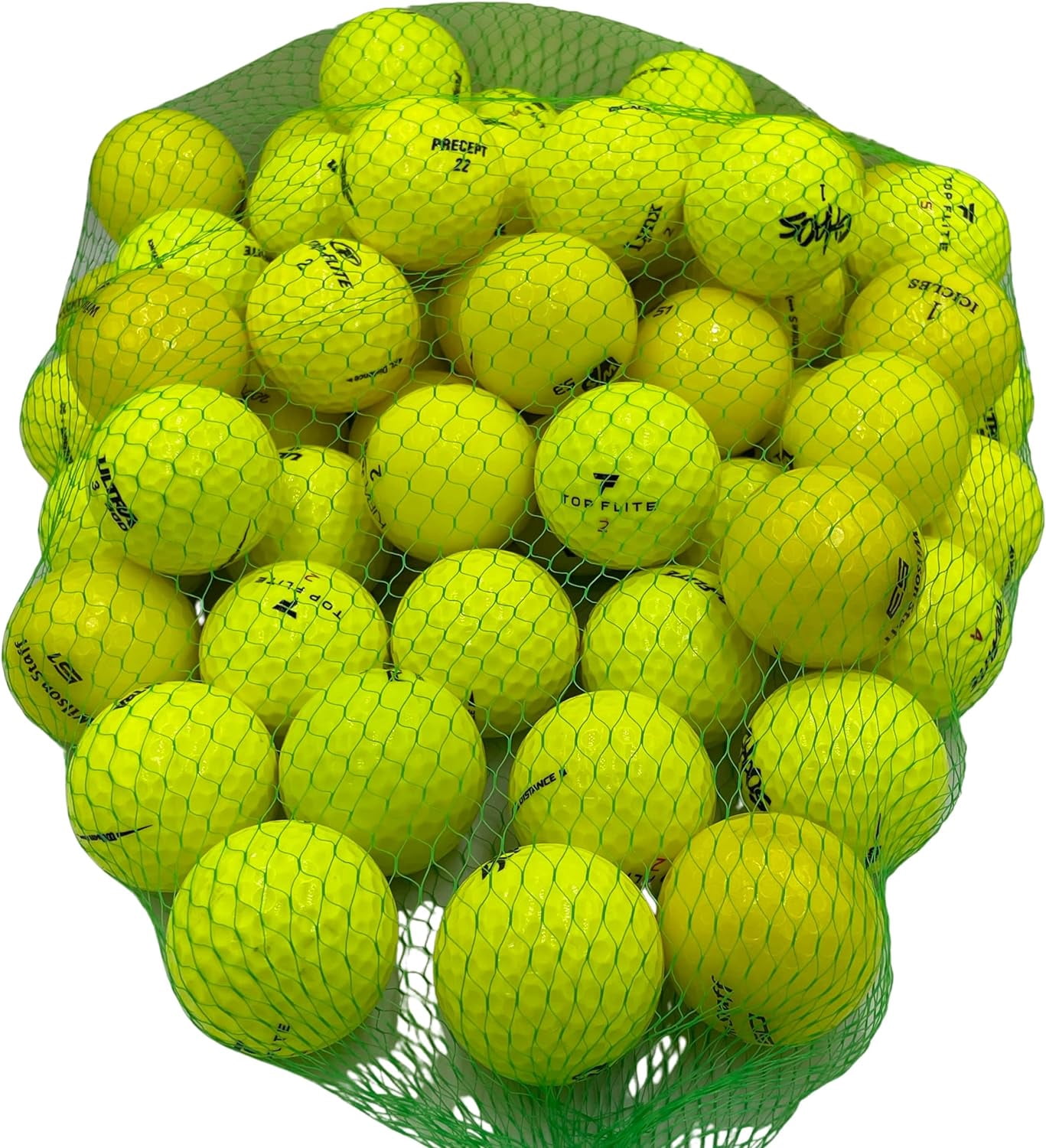 Golf Ball Planet - 50 Pack Recycled Golf Balls Yellow Mix (5A/Mint)