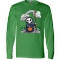 thumbnail image 3 of Inktastic Halloween Trick or Treating Cute Grim Reaper Long Sleeve T-Shirt, 3 of 5